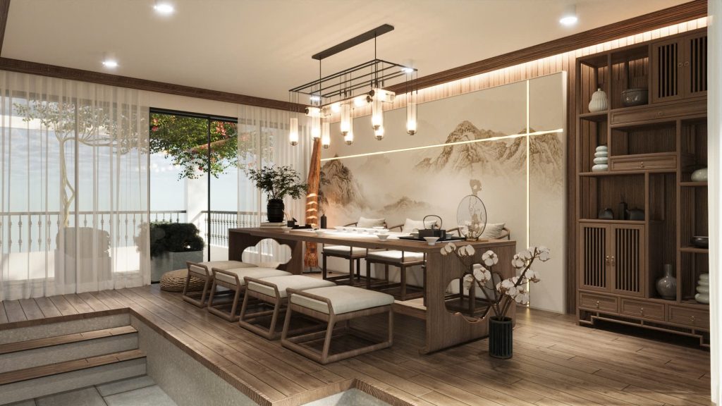 Phối cảnh phòng trà (1)